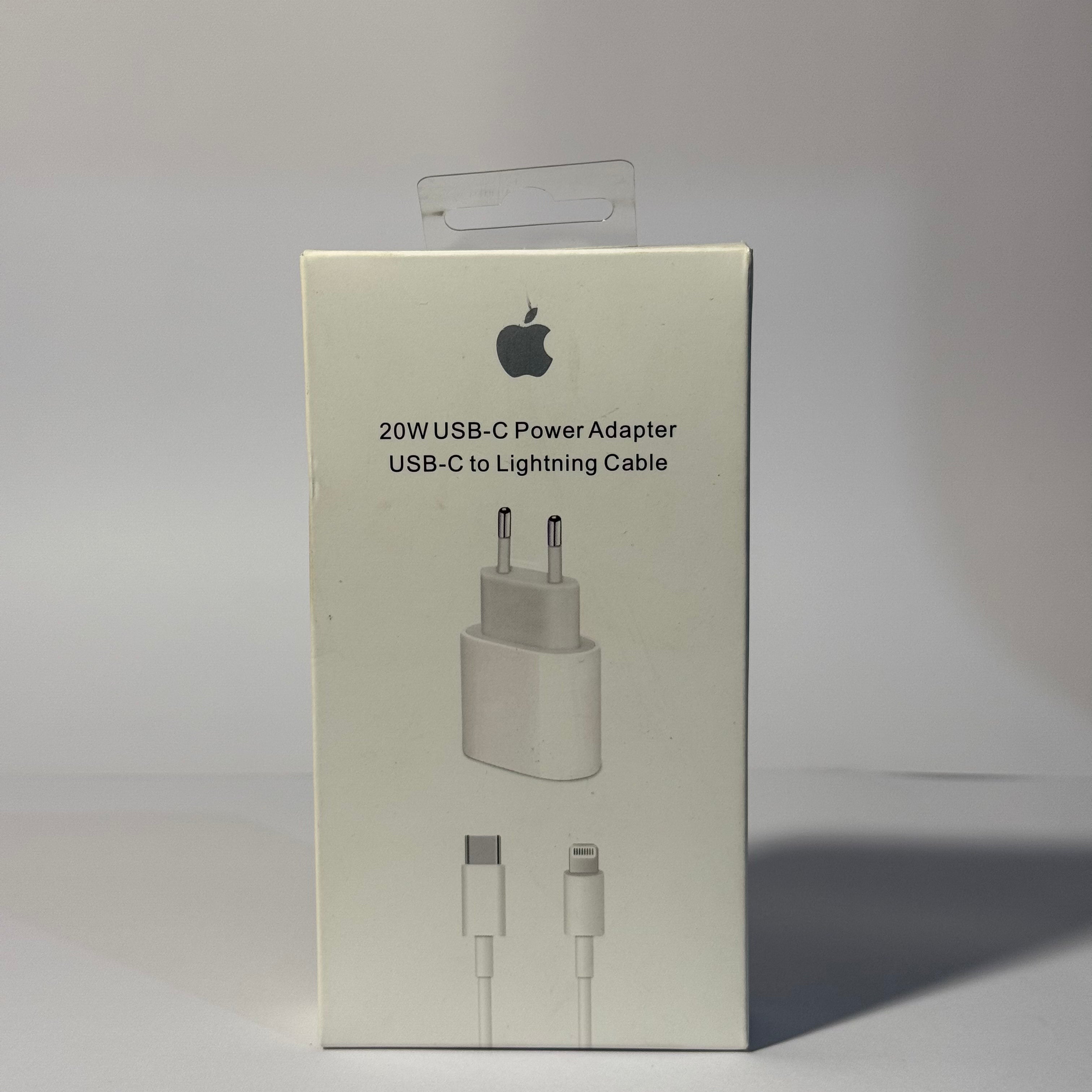 Kit Cargador Rápido 20W (Adaptador + Cable) - Premium