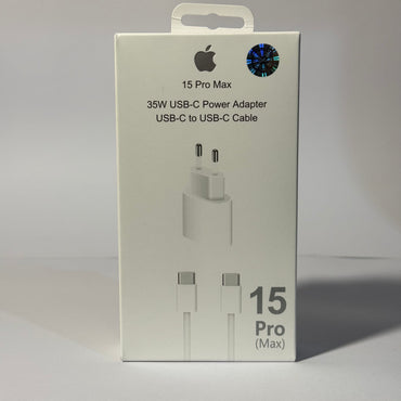 Kit Cargador Rápido 35W (Adaptador + Cable USB-C) - Premium