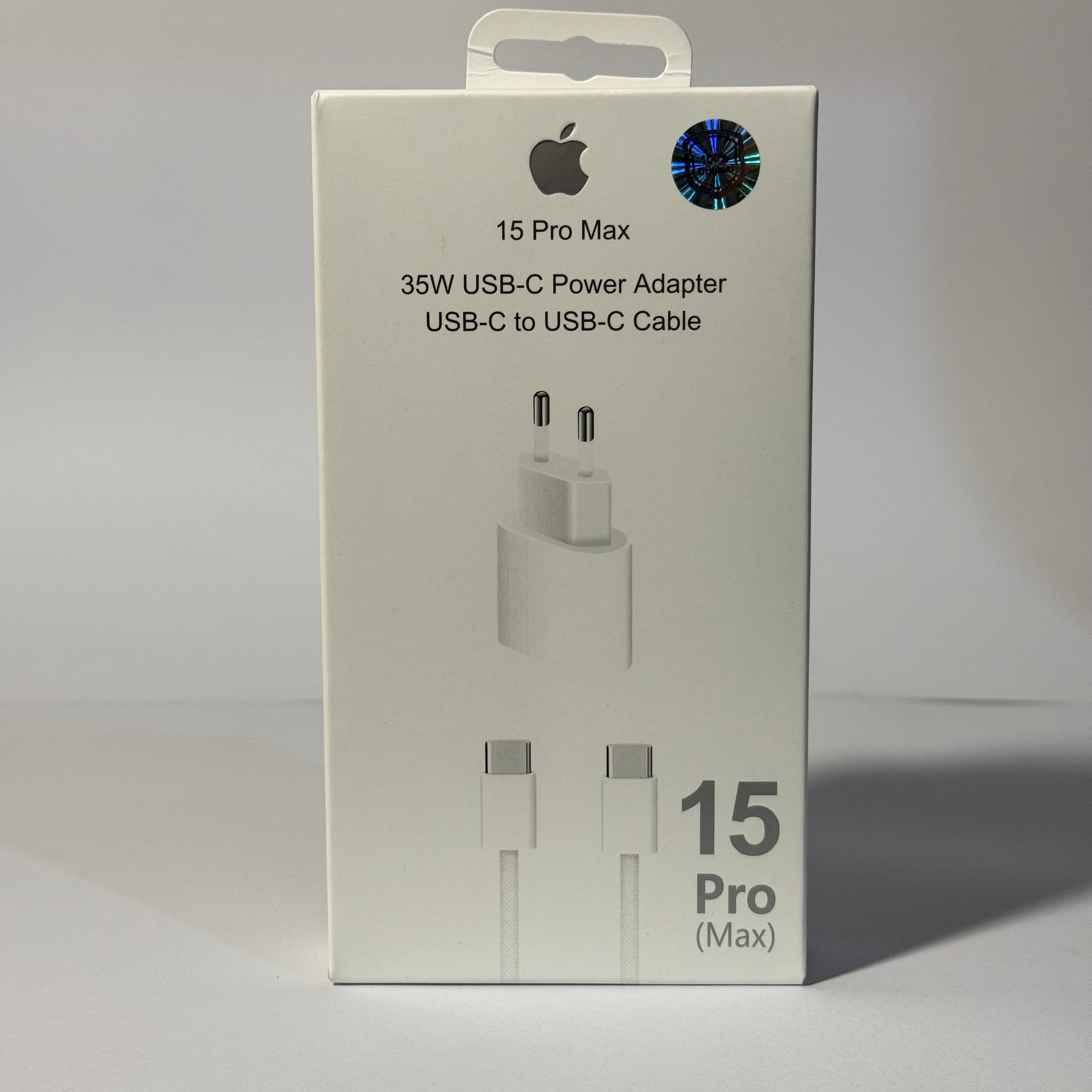 Kit Cargador Rápido 35W (Adaptador + Cable USB-C) - Premium