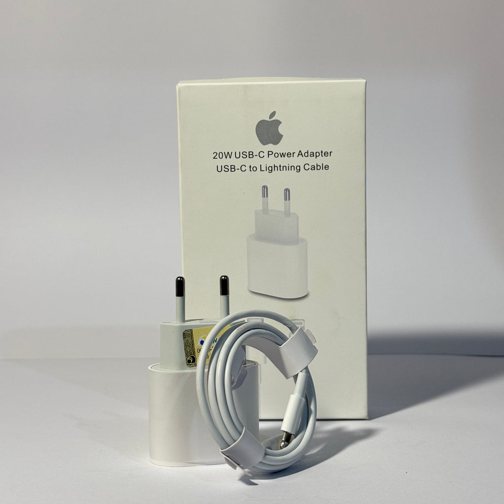 Kit Cargador Rápido 20W (Adaptador + Cable) - Premium